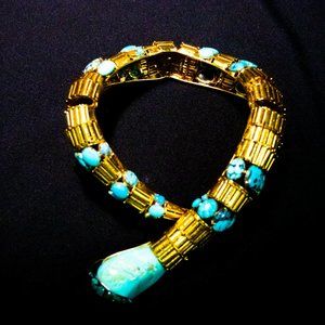 Iradj Moini Turquoise and Gold Plated Choker